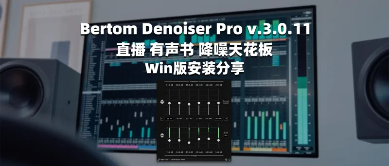 Bertom Denoiser Pro v.3.0.11 直播 有声书 降噪天花板 Win版安装分享-彦逸分享